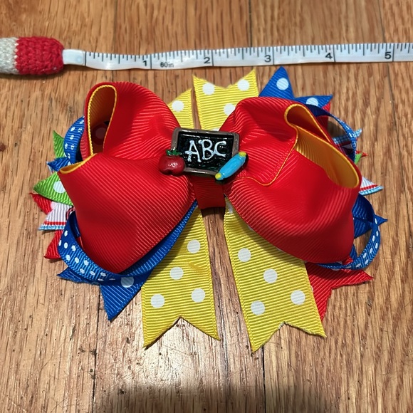 Back To School Bow Hair Clips Perfect Hair Accessories for Toddlers and Girls - Picture 3 of 9